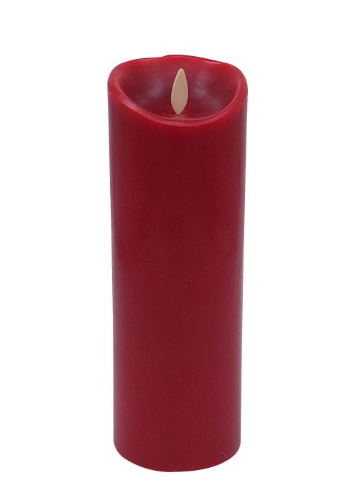 Vela artificial con efecto flame roja