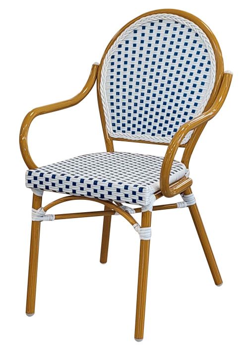 Silla French Bistro Blanco y Azul