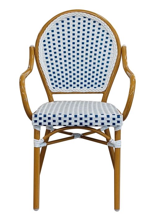 Silla French Bistro Blanco y Azul