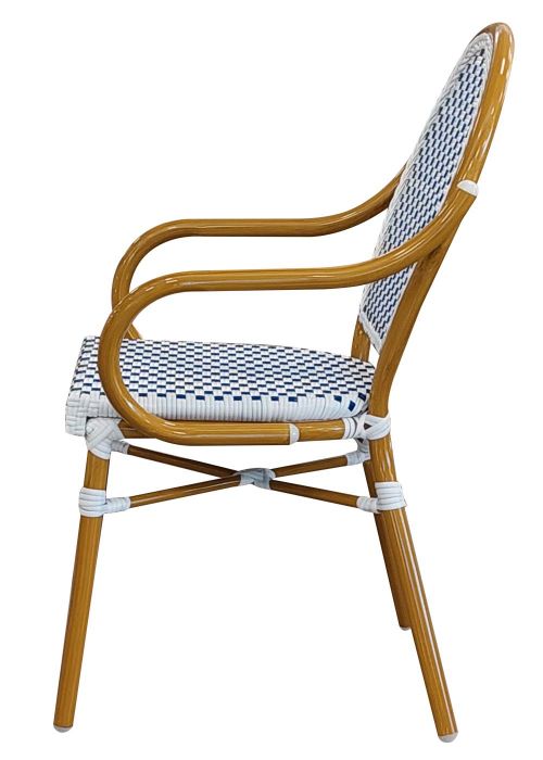 Silla French Bistro Blanco y Azul