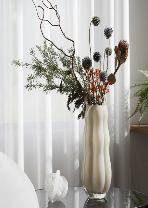 Jarrón de vidrio Ondulado Neutro