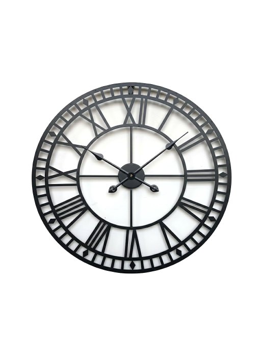 Reloj de pared estilo industrial negro Neutro