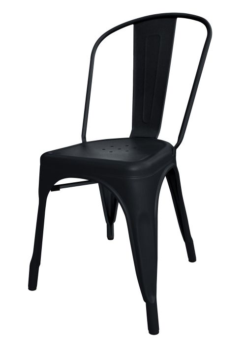 Silla Tolix Especial (Metal) Tono Negro Mate