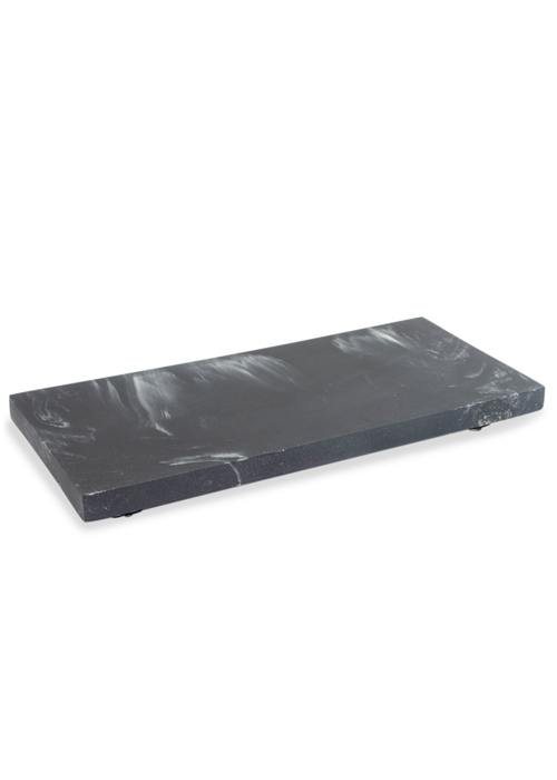 Bandeja Marmol Negro rectangular con pie — DeSillas — Muebles y Decoración