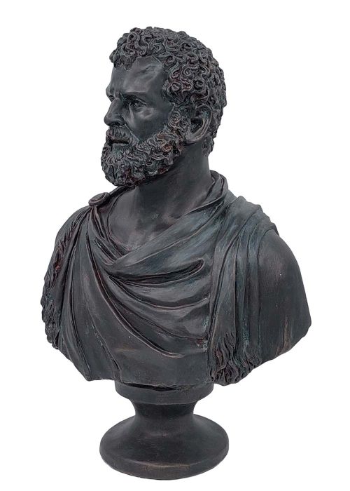 Escultura negra de Marco Aurelio