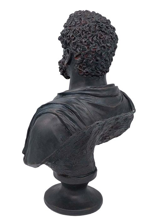 Escultura negra de Marco Aurelio