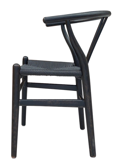 Silla Wishbone Antique Full Black Negro Absoluto