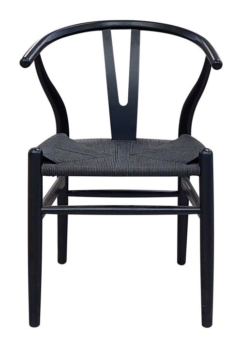 Silla Wishbone Full Black Negro Absoluto