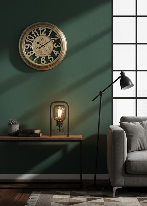 Reloj de Pared Engranajes Romanos Bronce Neutro