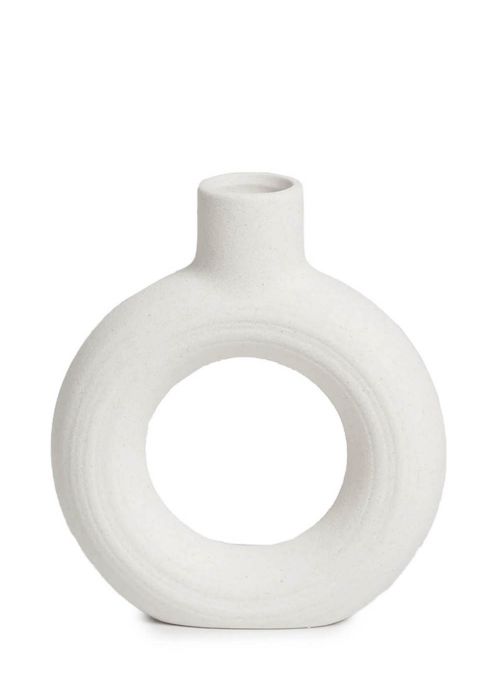 Florero Cerámica Jade S Blanco