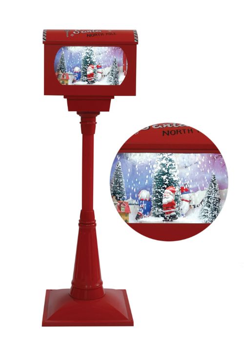 Buzón  Santa con Vitrina Rojo