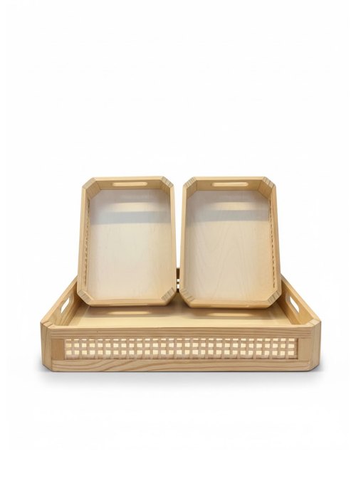 Set de 3 Bandejas Roble Neutro