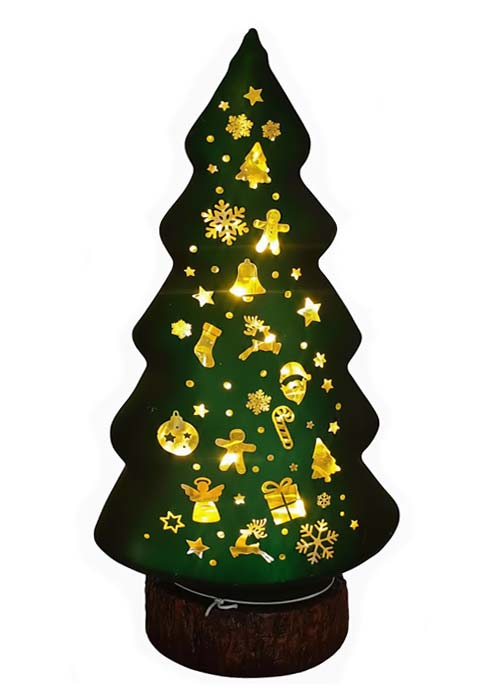 Lámpara de Cristal  Navideña C Verde