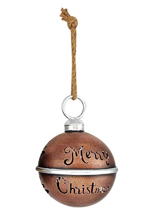 Cascabel Metálico “Merry Christmas” Grande Cobre