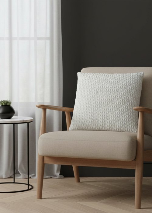 Funda de Almohadón Texturizado 60 cm Neutro