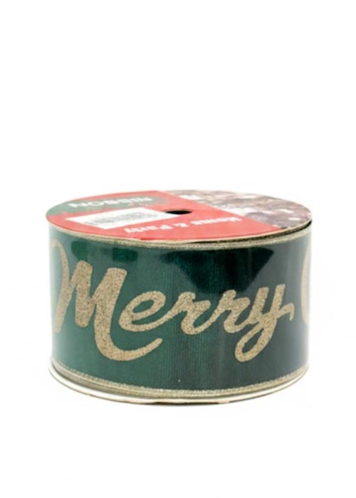 Cinta Decorativa verde merry Christmas