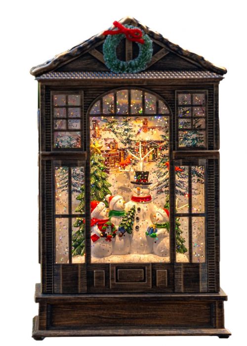 Ventana al Polo Norte Muñecos de Nieve Multicolor