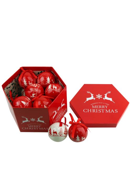 Caja Esferas Navideñas nordicas