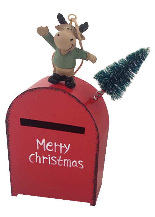 Buzon Decorativo con Reno Rojo