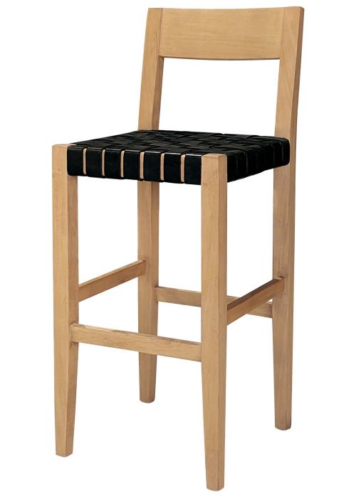 Taburete Alto Nativa Cuero Cuero Negro
