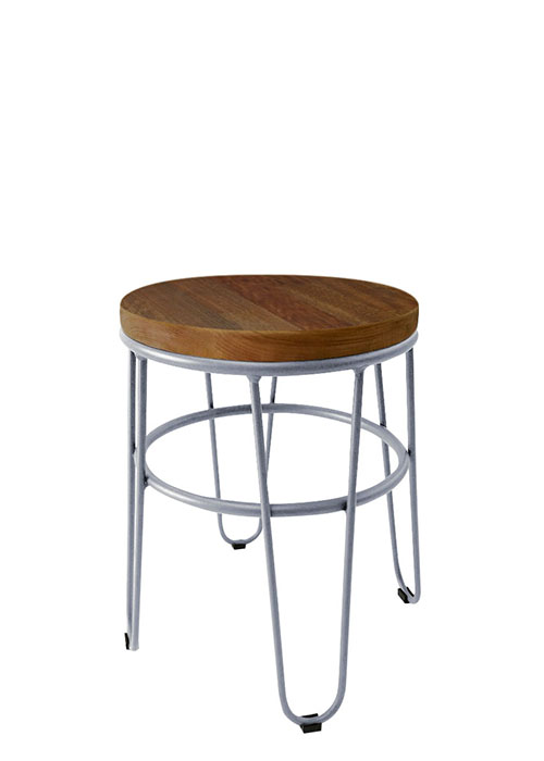 Taburete Bajo Lorex Circular Tono Platino