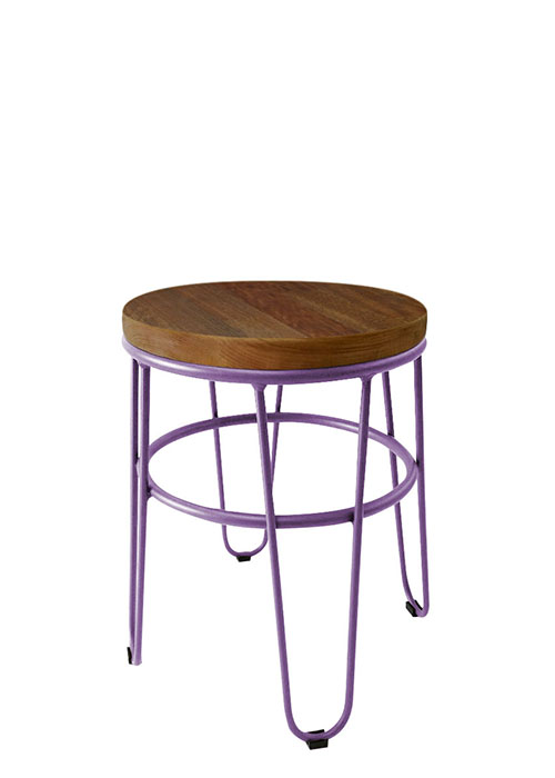 Taburete Bajo Lorex Circular Tono Violeta