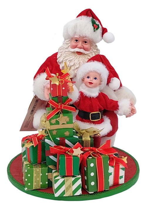 Papa Noel con regalos Rojo