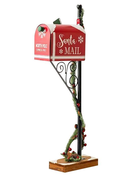 Buzón en Poste “Santa Mail” Rojo