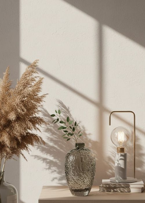 Jarrón de cristal negro L Neutro