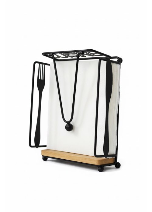 Servilletero  de metal negro Neutro