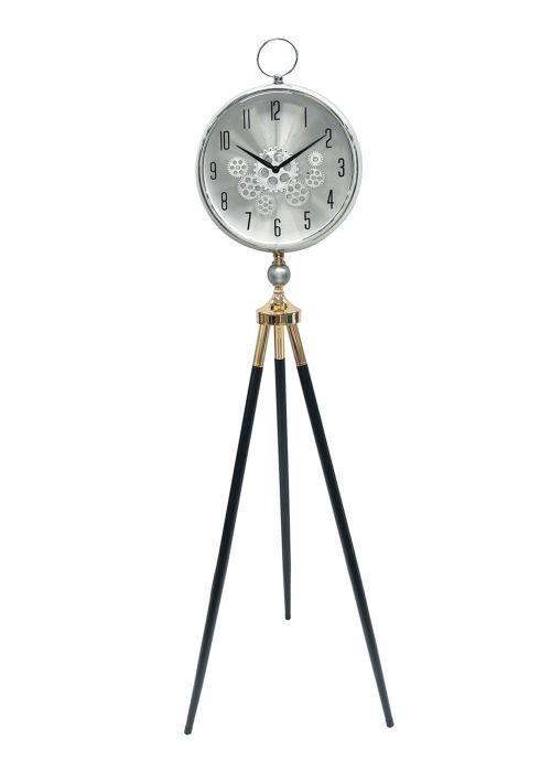 Reloj de pie trípode Plateado Neutro