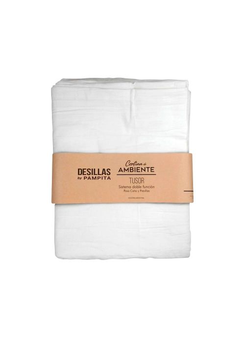 CORTINA AMBIENTE TUSOR DOBLE FUNCION 1.40X2.20M Blanco