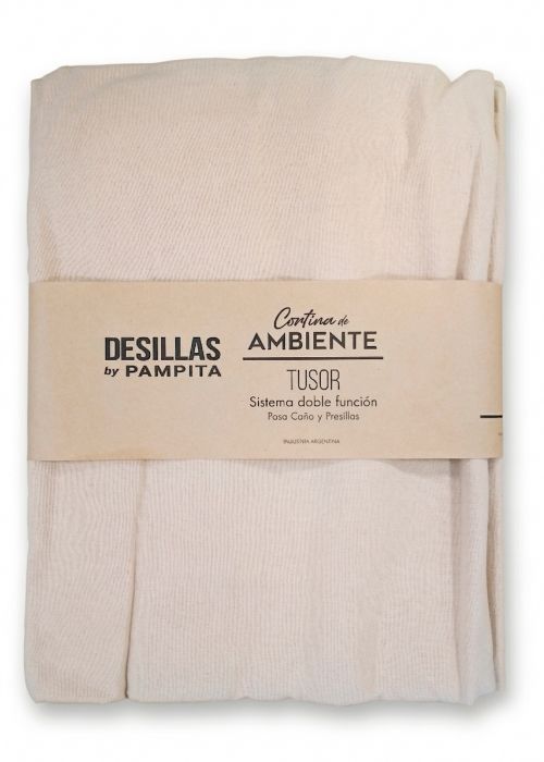 CORTINA AMBIENTE TUSOR DOBLE FUNCION 1.40X2.20M Neutro