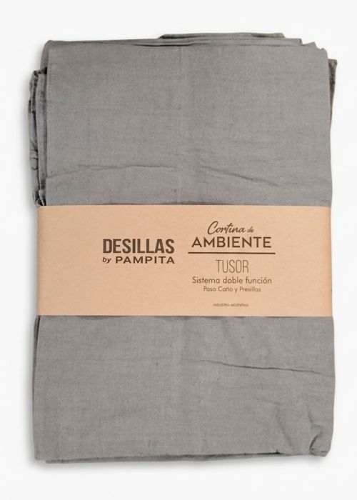 CORTINA AMBIENTE TUSOR DOBLE FUNCION 1.40X2.20M Gris