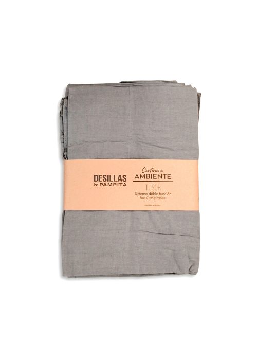 CORTINA AMBIENTE TUSOR DOBLE FUNCION 1.40X2.20M Gris