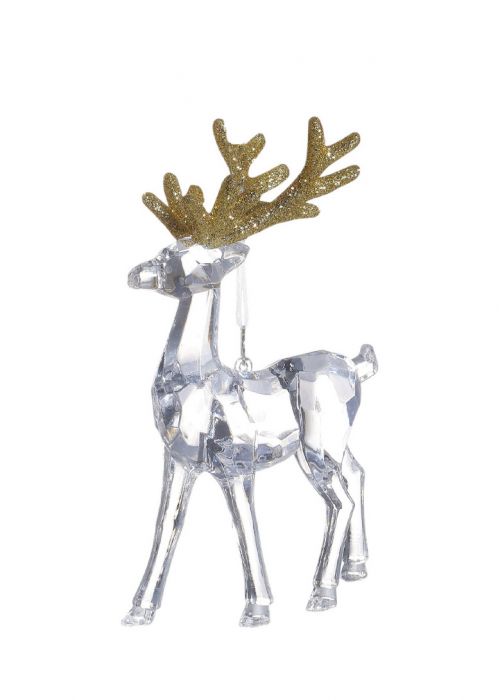 Reno decorativo transparente parado