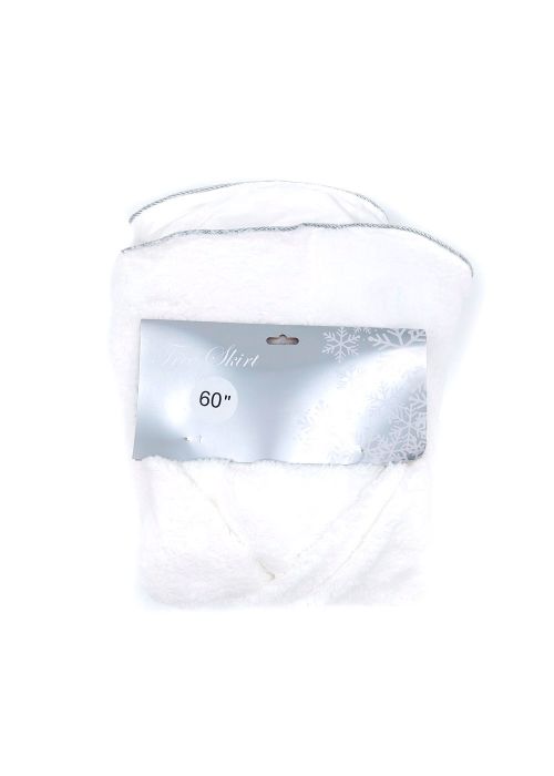 Pie de árbol de peluche blanco Blanco