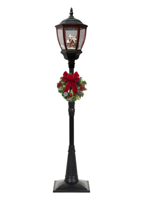 Farol del Polo Norte Negro con Rojo