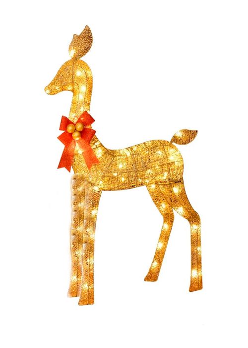 Ciervo con LED 110 cm Ornamenta Dorado