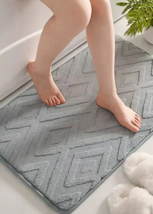 Alfombra de Baño Geométrica Neutro