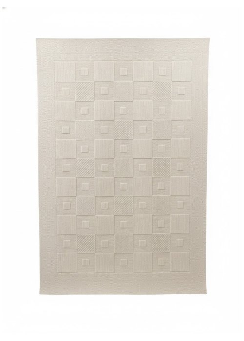 Alfombra Relieve Cuadrados 100 cm Neutro