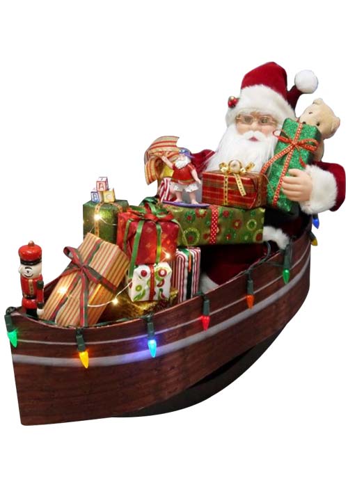 Papá Noel en Canoa Rojo