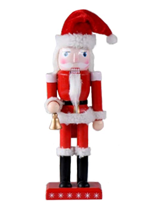 Muñeco Cascanueces Santa 25cm Rojo