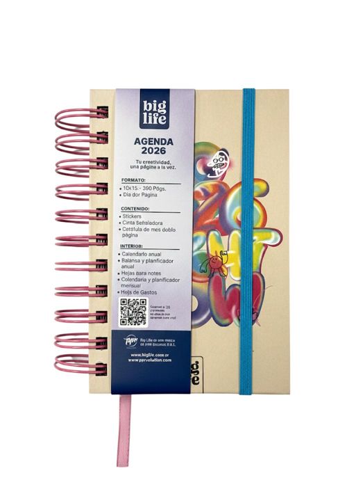 AGENDA 10X15 DPP GARABATO ROSA 2026 / 398 PAG Neutro