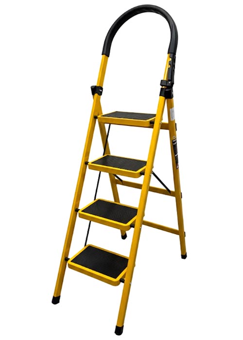 Escalera de Metal 137cm Amarillo