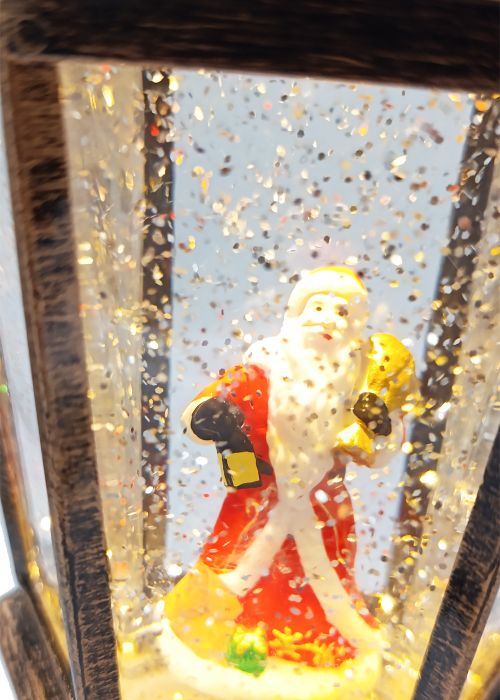 Farol Glitter Papá Noel Multicolor