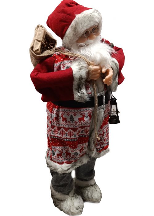 Papá Noel Ártico 30 cm Rojo y Blanco