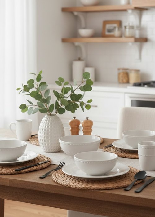 Set de Vajilla de 16  piezas blanca I Neutro