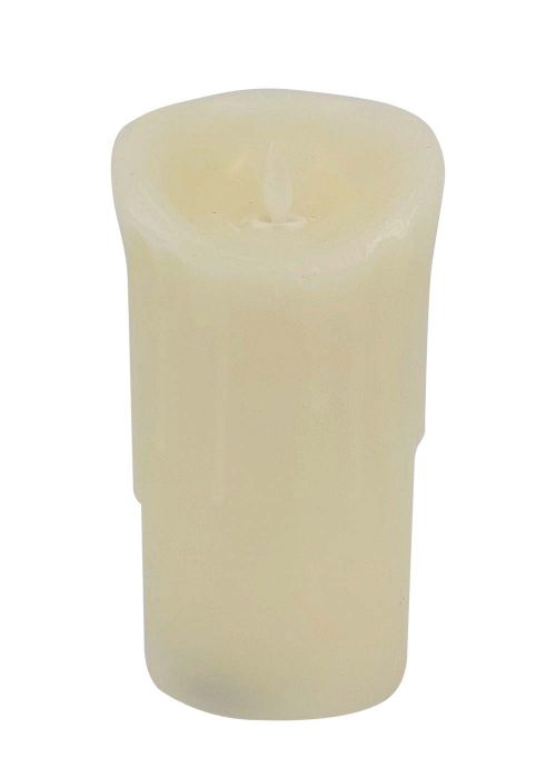 Vela con efecto flama 17 cm Beige