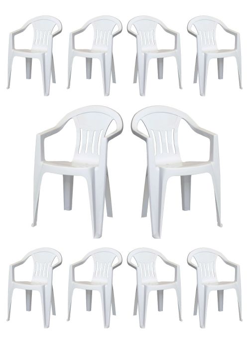 Set Silla Tramontina Recife x10 Blanco